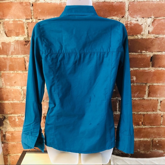 Turquoise Button Down Shirt - Picture 4 of 5